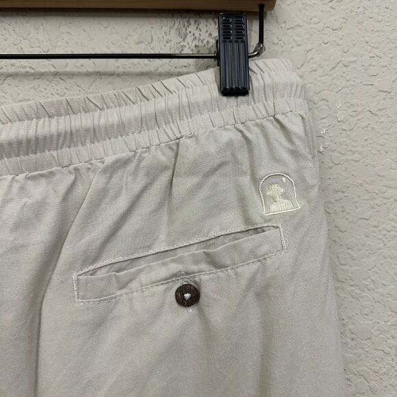 DANDY DEL MAR Linen-Blend Pants Vintage Ivory Brisa Summer Beach - Picture 7 of 15